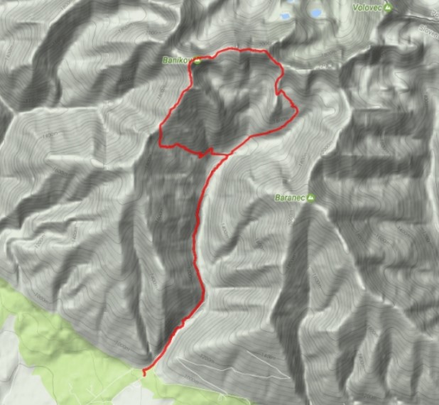 Baníkov (2 178 m n.m.) zo Žiarskej doliny