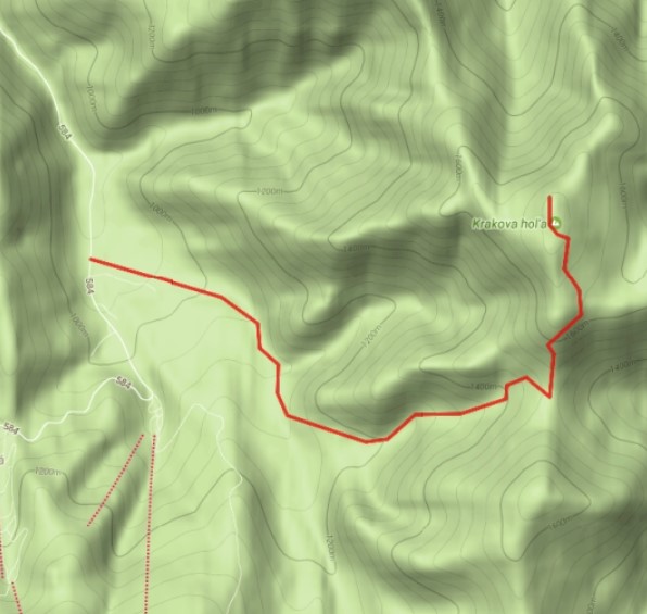 Krakova hoľa (1 752 m n.m.) z Lúčok