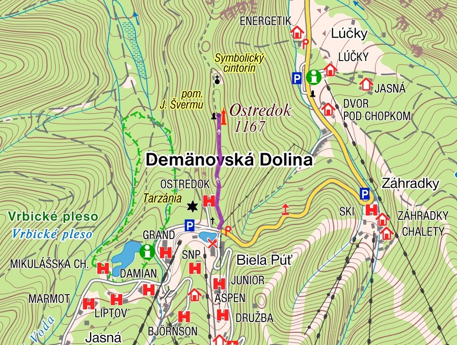Ostredok (1 167 masl) from Demänovská valley