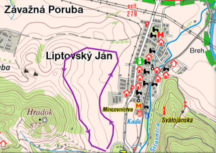 The circuit in the village Liptovský Ján